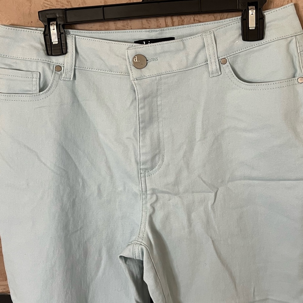 d.jeans Recycled Sateen High Waist Ankle Pants - Size 12 - Light Blue (NWT) - Picture 2 of 5